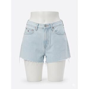 NWT Tommy Hilfiger Jeans 29 Light Wash Denim Cut Off High Rise Hot Pant Shorts